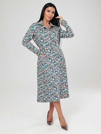 Женское платье ПлК-325 / Полянка на зеленом