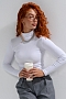 Женская водолазка 14439 / белый