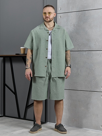 Мужской костюм Аристократ-2 / хвойный меланж