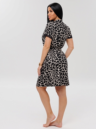 Женский комплект Сор-14(Вис) + Х-14(Вис) / Черный (жираф)