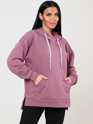 Женское худи ОВЕРСАЙЗ ХФ-75 / Слива