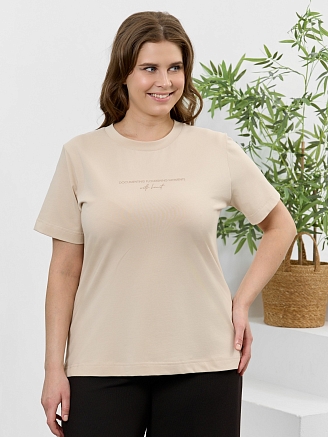 Женская футболка Соло / бежевый