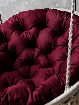 Круглая подушка для подвесных качелей/кресла РО80 / Бордовый