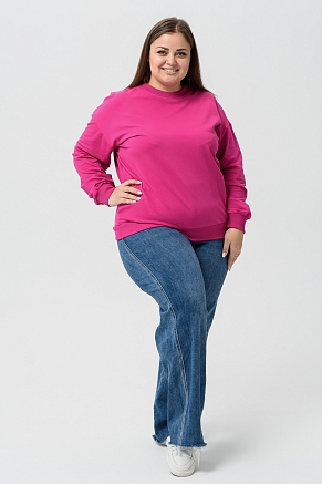 Женский свитшот 14423 оверсайз / лиловый