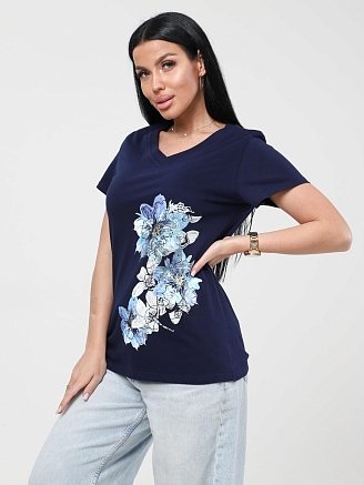 Женская футболка Вейгела / чернильный