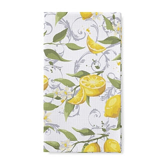 Полотенце кухонное вафельное "Самойловский Текстиль" / Лимонная эстетика