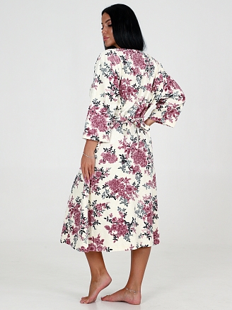 Женский халат ПЕРСОНА ХВ-780 / Жаккард, розовые цветы