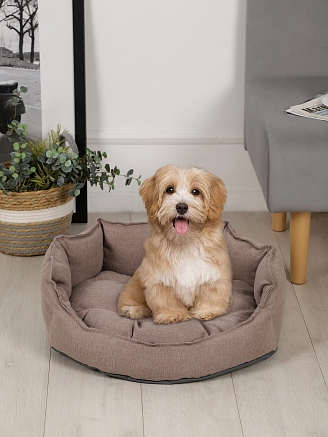 Лежанка для животных (рогожка) арт. LDZR-1 / Коричневый