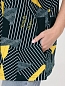 Женская туника с кокеткой макси ТК-398-ФУТ / Желтые треугольники