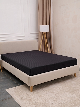 Простыня микрофибра-страйп / Графит