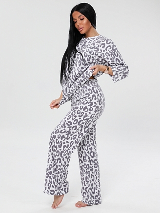 Женский костюм К-82(М) / Серый (леопард)