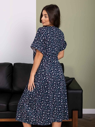 Женское платье мод.2146/1 / Темно-синий