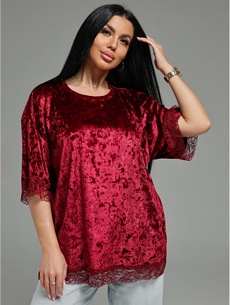 Женская футболка Андреа / Бордо