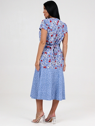 Женское платье Вера макси ПлК-340 / Красный цветок