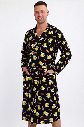 Мужской халат 804 / Пиво, черный