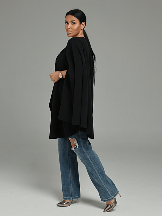 Женский кардиган-пончо Миледи / Черный