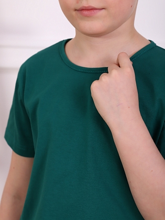 Детская футболка из кулирки / Морская волна