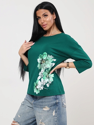 Женская футболка Мимулус / зеленый