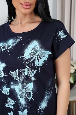 Женский костюм НЕОбыкновенная 697 / Темно-синий, бирюзовый