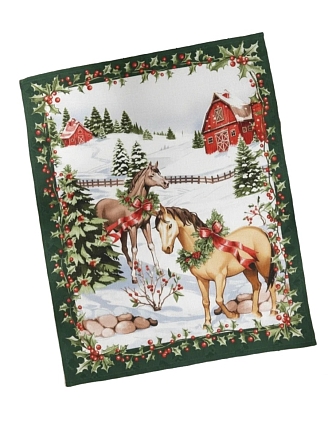 Полотенце кухонное рогожка купон / Новогоднее (в ассортименте)