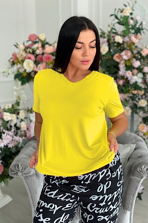 Женская футболка 9062 / желтый
