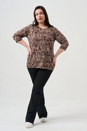 Женская блузка 21621 / коричневый