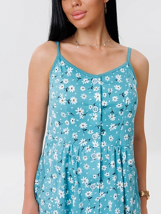 Женский сарафан С-75(К) / Ментол (цветы)