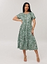 Женское платье Пл-116(К) / Зеленый (цветы)