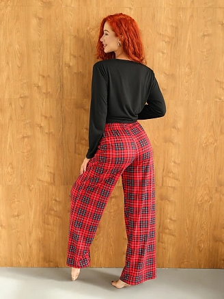 Женский костюм с брюками 2240 / Красный