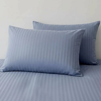 Комплект наволочек микрофибра-страйп / Голубая лаванда