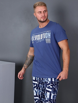 Мужская пижама Революция-man / синий