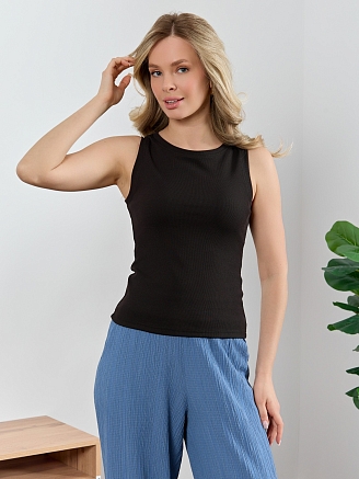 Женская майка (топ) Сиеста-8 / чёрный