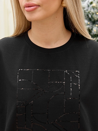 Женская футболка Майна-2 Ф-128 / чёрный