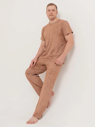 Мужская пижама "Туман" арт. мк1286бж / Бежевый