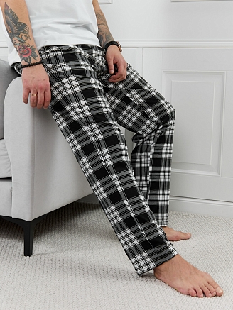 Мужские брюки Тор-1.1 / клетка черная