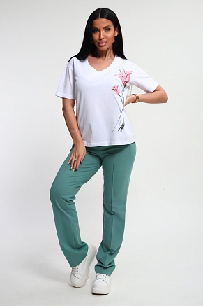 Женский костюм 74724 / изумрудный