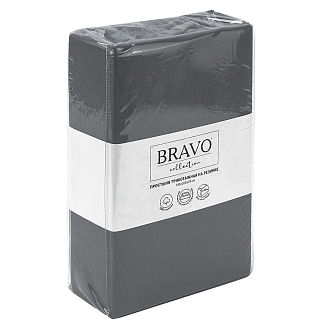 Простыня УЗБ трикотаж / серая