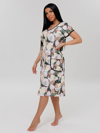 Женский халат Х-81(К) / Бежевый (пятна)