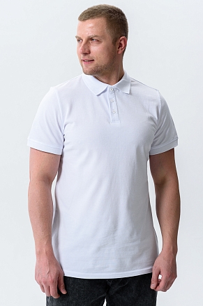 Мужская футболка поло 14401 / белый