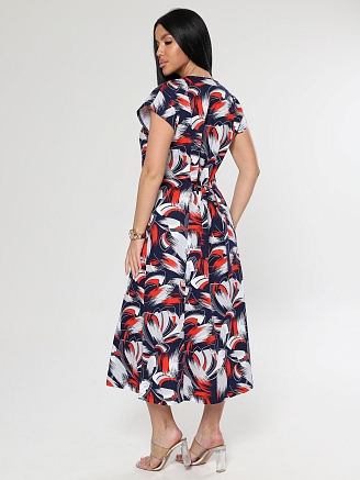 Женское платье Рамка ПлК-623 / Мазки красные