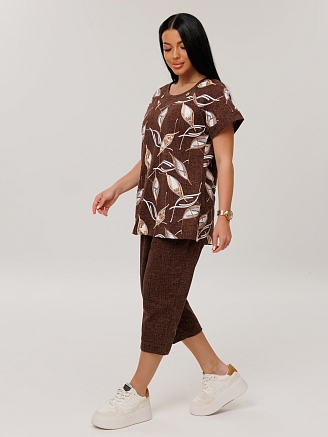 Женский костюм К-119(К) / Коричневый (узоры)