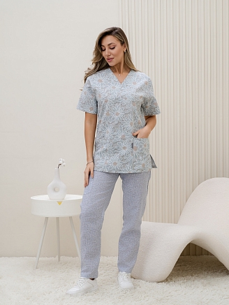 Костюм медицинский женский М-164-23102-1 Рогожка