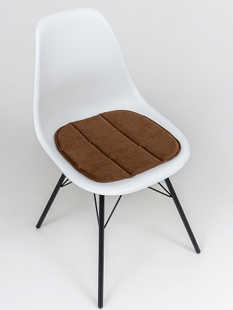 Подушка на стул с закругленными краями / Шоколад