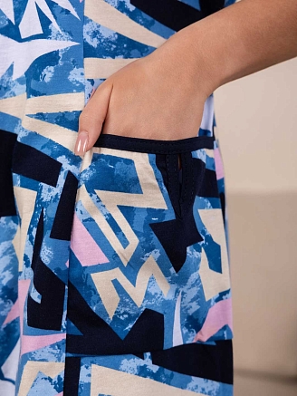 Женский халат мод.469/39 / Синий