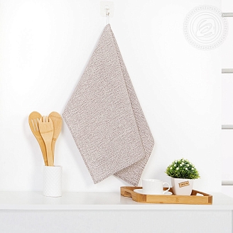 Полотенце кухонное рогожка / Лён капучино
