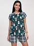 Женская пижама с шортами КК-39 / Котики