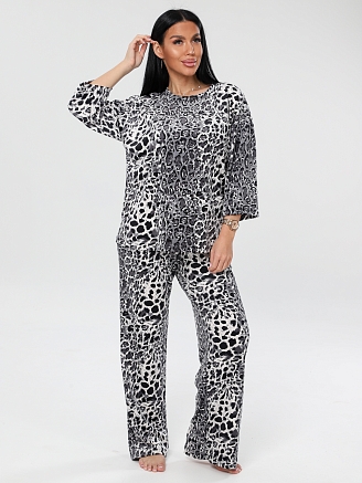 Женский костюм К-82(В) / Серый (леопард)