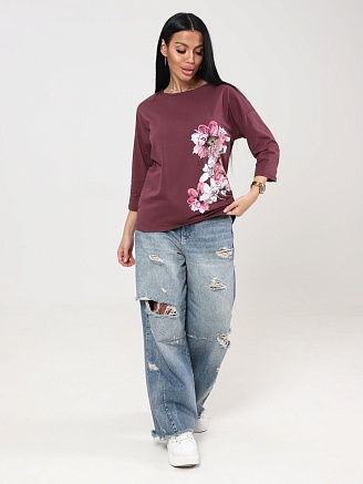 Женская футболка Мимулус / лиловый