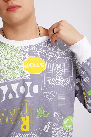 Мужской свитшот 88141 / серый