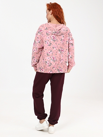 Женский костюм М-1003 / Розовый + бордо